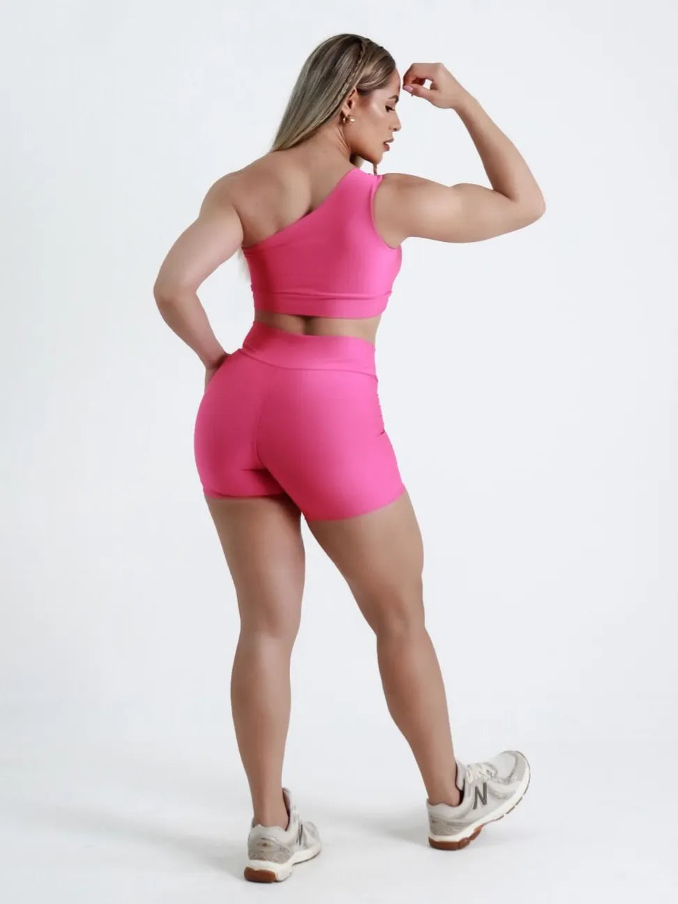 Conjunto Fitness Feminino Short e Top Gota em Suplex Premium