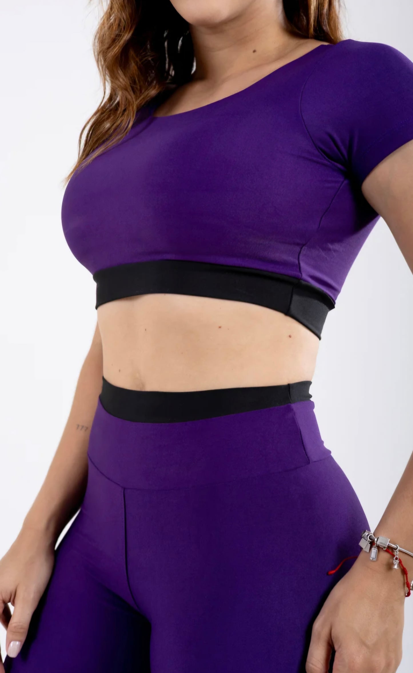 Conjunto Fitness com Top Croped e Short Modelador - Le Pink
