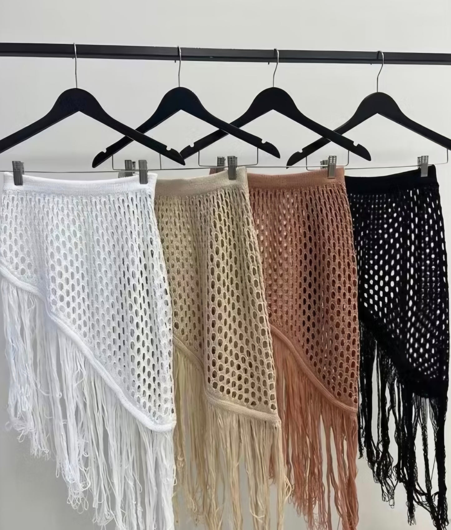 Saia de Tricô com Fraja para praia Le Pink