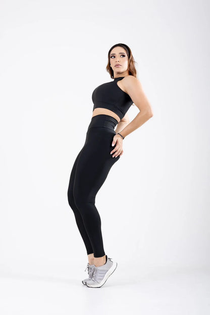 Conjunto Fitness Legging e Top Decote Vazado em Suplex Premium Le Pink