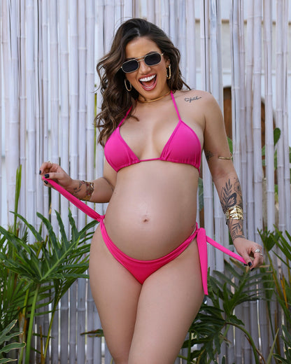 Biquíni Cortininha Tanga Empina Bumbum Mell Maia Le Pink