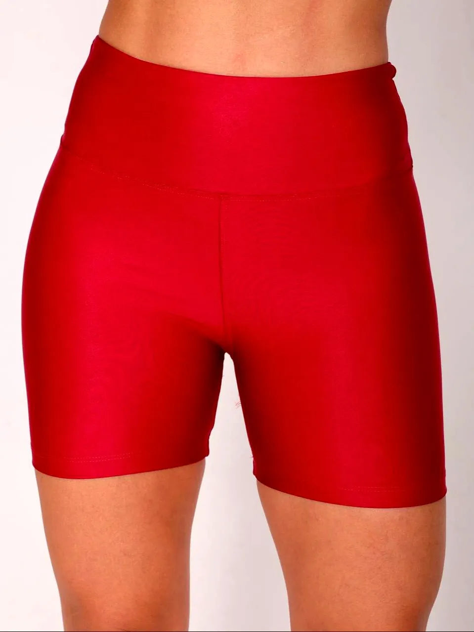 Short Fitness Feminino Liso Cintura Alta de Alta Compressão – Le Pink