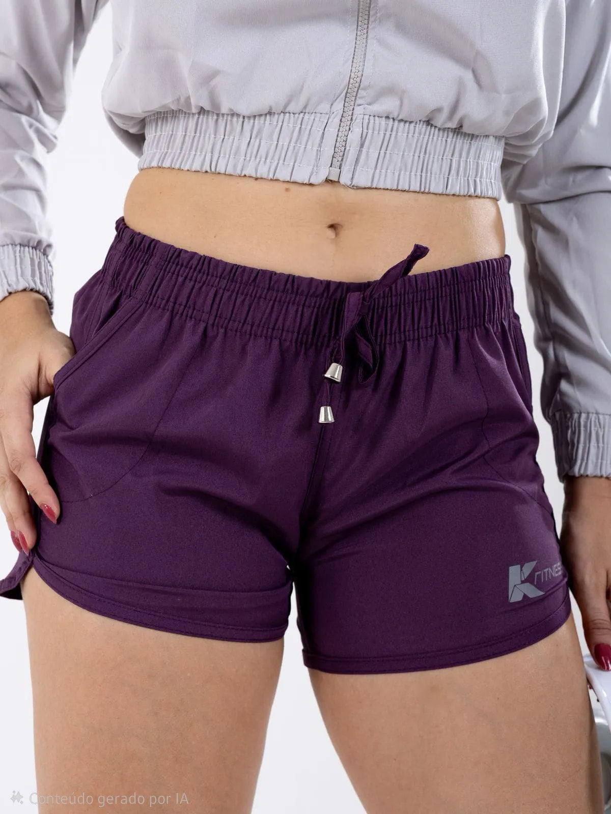 Short Praia Feminino Soltinho de Secagem Rápida em Poliéster