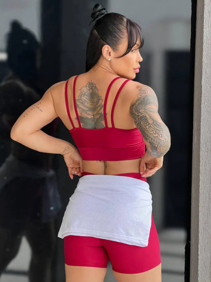 Top Fitness Feminino Básico de Alta Sustentação e Alta Compressão – Le Pink
