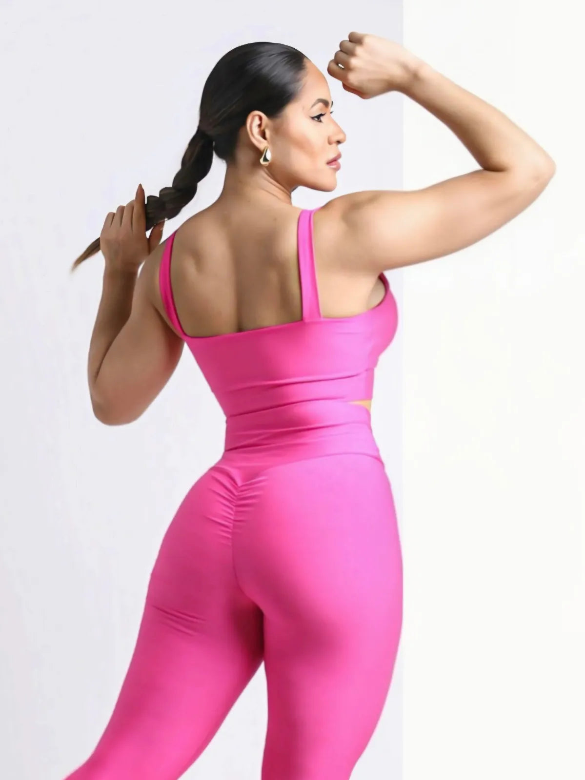 Conjunto Fitness Short Empina Bumbum e Top Cropped em Suplex Premium