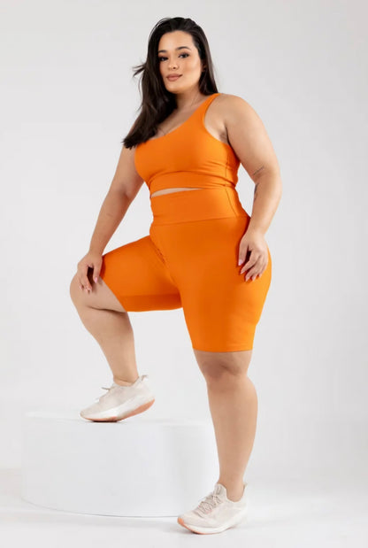 Conjunto Fitness com Top Sustentação e Bermuda Modeladora - Le Pink