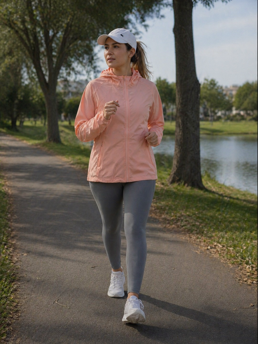 Corta Vento Fitness Premium com Zíper e Capuz Fixo - Le Pink