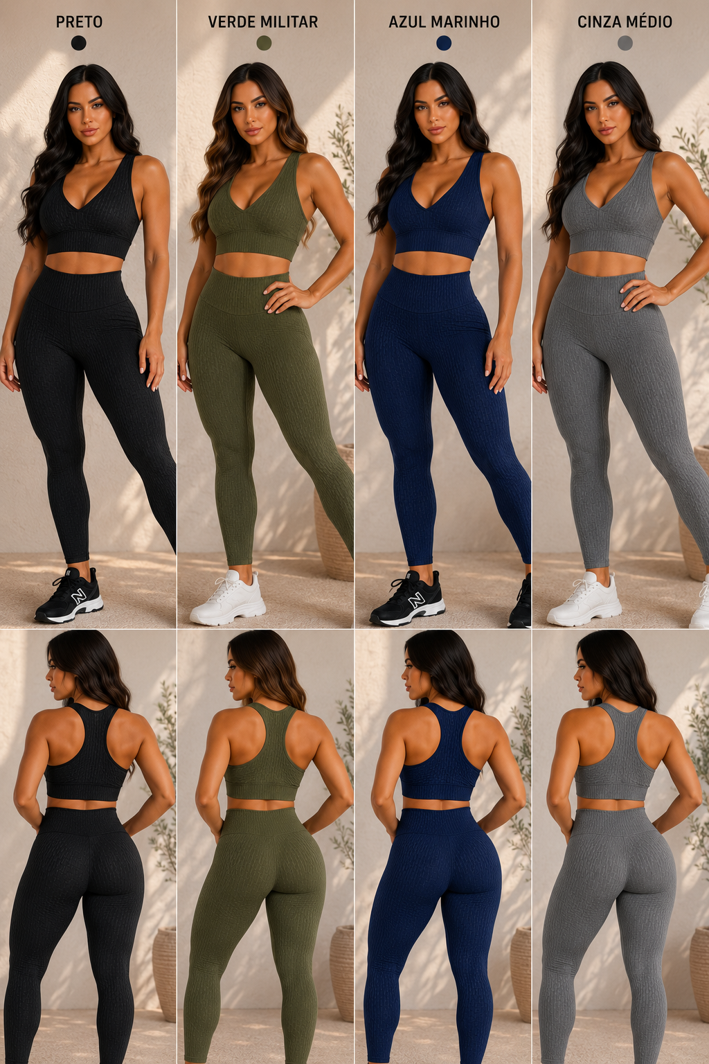Conjunto Fitness Leg Brocado - Le Pink