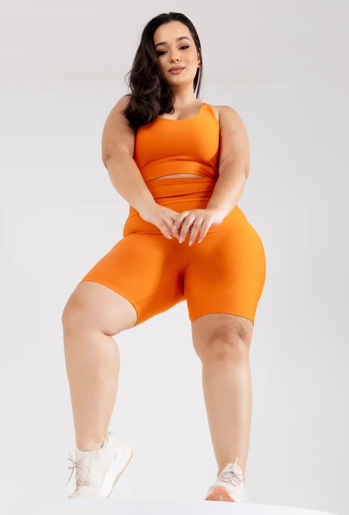 Conjunto Fitness com Top Sustentação e Bermuda Modeladora - Le Pink