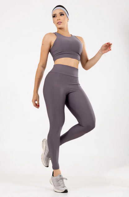 Conjunto Fitness Elegance com Top Estruturado e Legging Modeladora - Le Pink